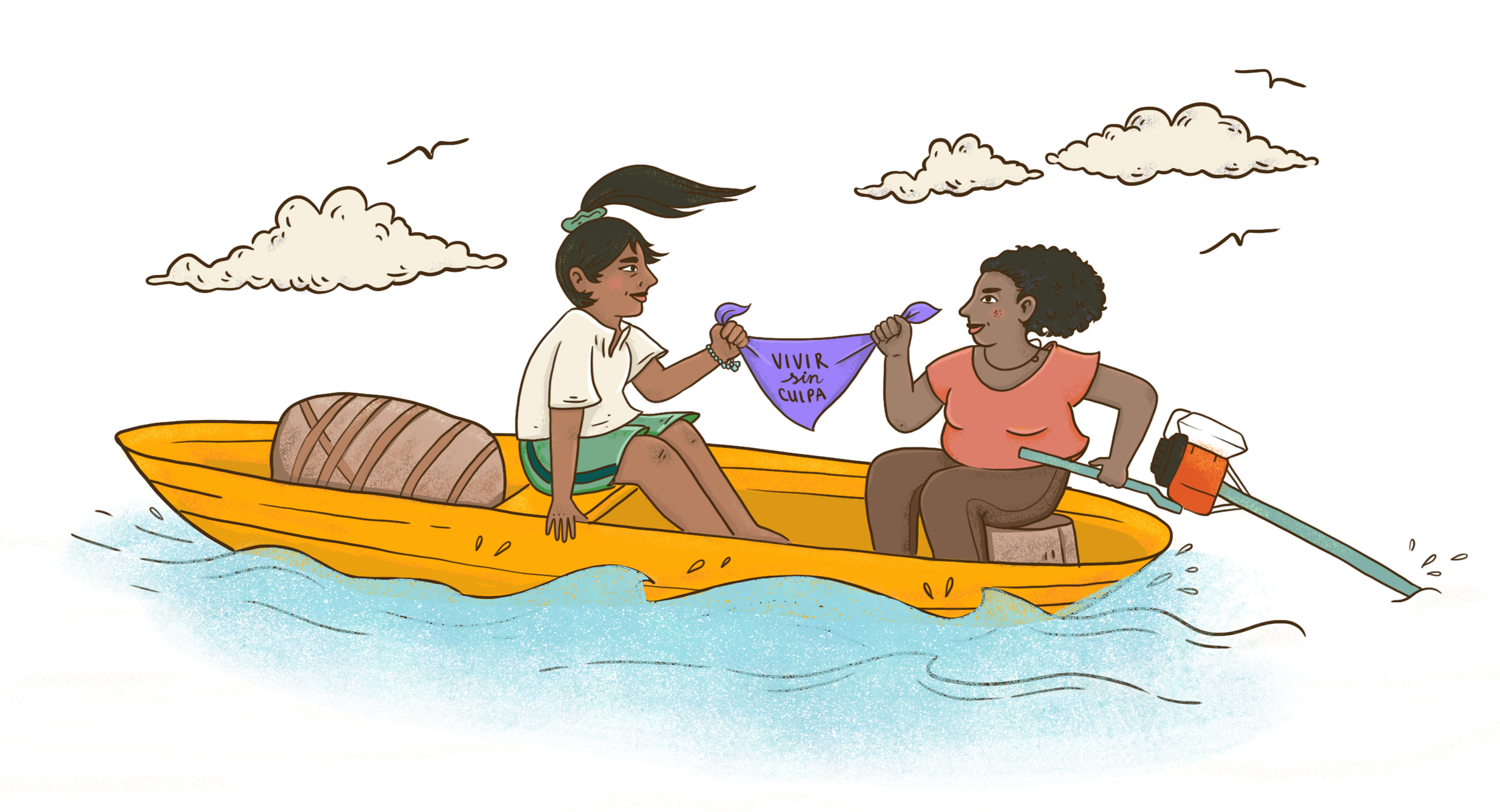ILUSTRACIÓN 8 - MUJERES CANOA_COLOR