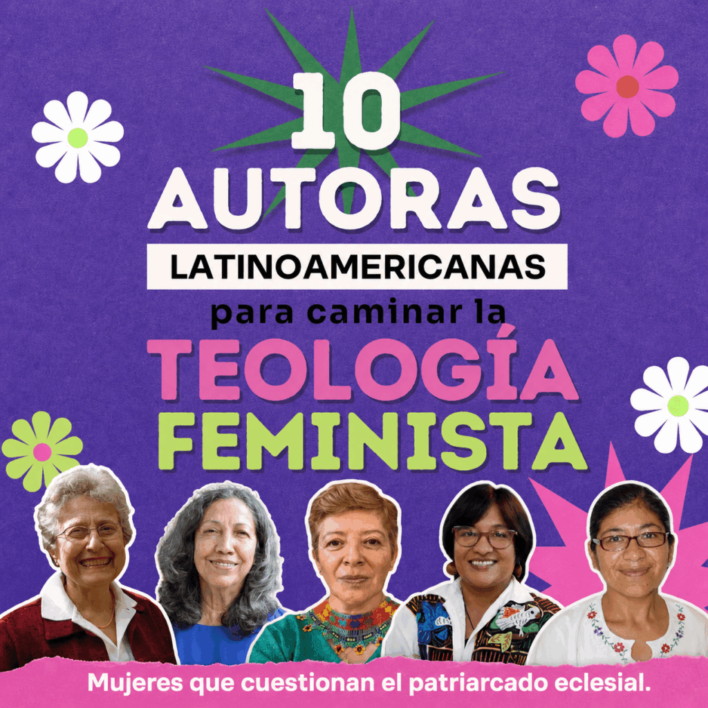 Imagen con fotos de algunas teólogas feministas